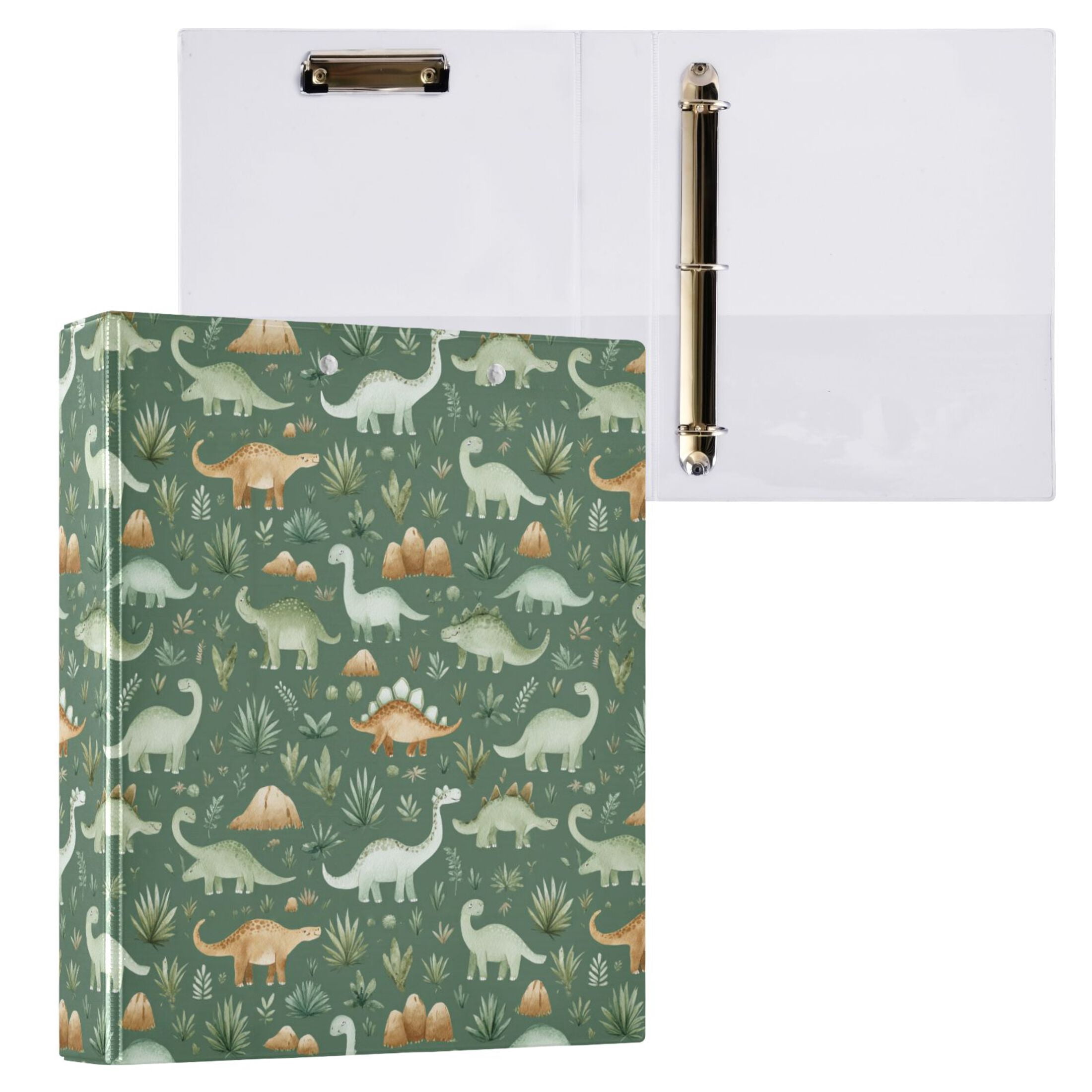 Three Ring Binder Various Dinosaurs 1.5 Inch Round Binder D-Rings for Office Supplies and More