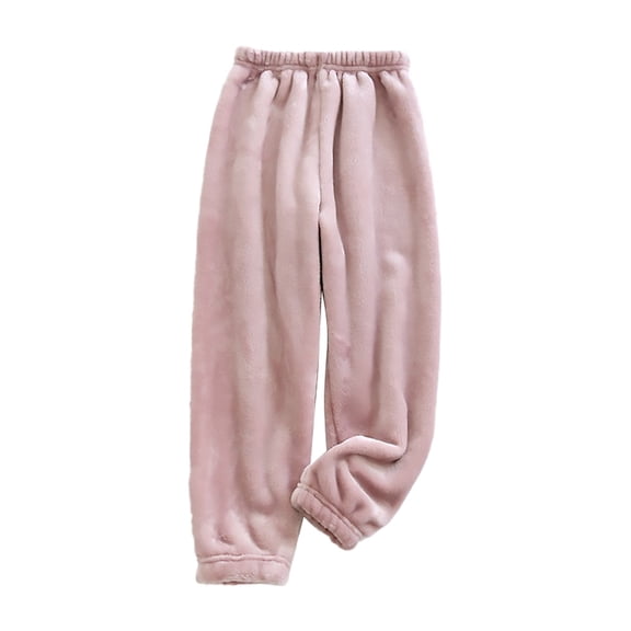 HIPYLO Toddler Fuzzy Ribbed Joggers designed with Plush Inner Lining Kids Girls Pants for Ultra Warm Winter Days Sweatpants for Girls