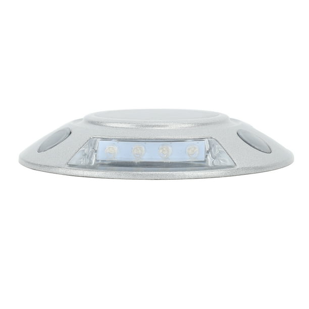 Luces De Cubierta Solar, aleación De Aluminio, 12 LED, Luces De Pasos De Advertencia Para Entrada, Muelle, Carretera, Con Control De Luz Inteligente, Ahorro De Energía, No