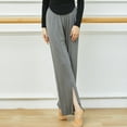 thumbnail image 4 of Maean Loose Yoga Pants for Women Cotton Elastic Waist Wide Leg Drawstring Casual Sport Running Split Pant, 4 of 7