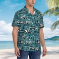 thumbnail image 4 of Haiem Modern Excavator Printed Hawaiian Shirt for Men - Men’s Casual Beach Summer Shirts - Stretch Fabric with Modern Fit-3X-Large, 4 of 7