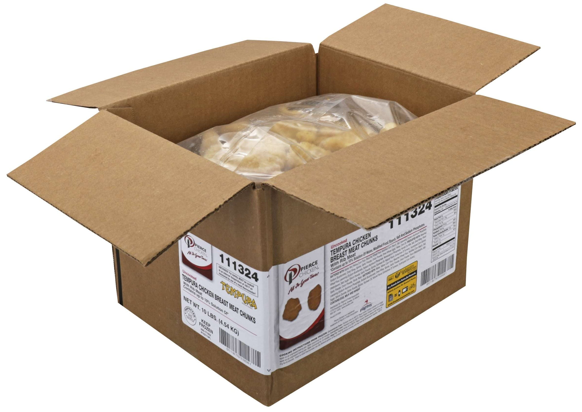 Pierce Chicken Pilgrims Tempura Chicken Breast Chunks 5 lbs (PACK OF 2)