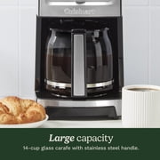 Cuisinart Coffee Maker, 14-Cup PerfecTemp Programmable Coffee Machine Glass Carafe with 1-4 Cup Setting, Brew Strength Control, Brew Pause, and Over Ice Function, White, DCC-3500W
