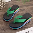 thumbnail image 6 of Willtoo Fashionable Women's Platform Wedge Flip Flops with Rainbow Printed Sole for Casual Outdoor Style, 6 of 6