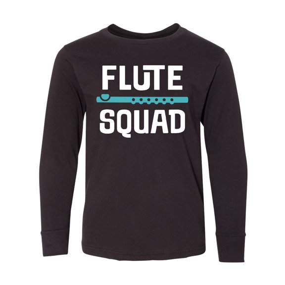 Inktastic Flute Squad Marching Band Long Sleeve Youth T-Shirt