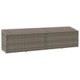 thumbnail image 1 of vidaXL Garden Storage Box Grey 220x50x58 cm Poly Rattan, 1 of 5