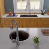 thumbnail image 4 of ALFI brand AB1717UM-C Chocolate 17" Undermount Round Granite Composite Kitchen Prep Sink, 4 of 9
