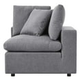 thumbnail image 3 of Modular Lounge Sectional Deep Sofa Set, Sunbrella, Grey Gray, Fabric, Modern Contemporary, Outdoor Patio Balcony Cafe Bistro Garden Furniture Hotel Hospitality, 3 of 10