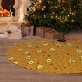 thumbnail image 6 of Rateoe Honey Bee Gnomes Print Christmas Tree Skirt 30" for Xmas Holiday New Year Party Circle Tree Mat Ornaments Decoration, 6 of 7