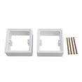thumbnail image 4 of 2-Pack 40mm Single Socket Spacer for Light Switch Cover Plate with Screws ABS Material,Heat Resistant,Rounded Edges,White/Grey/Gold, 4 of 6