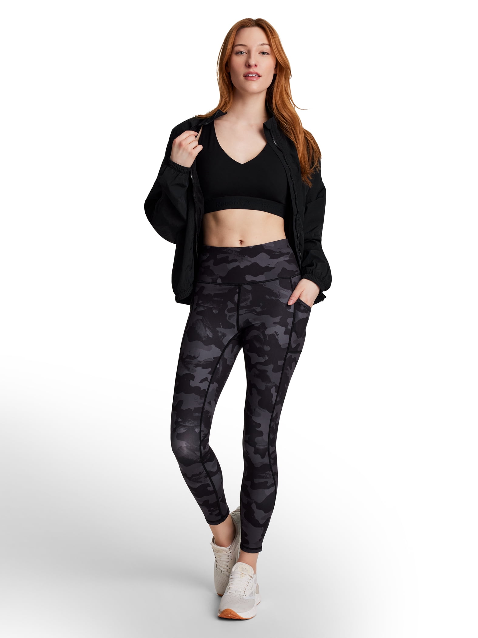 Reebok Women's and Women's Plus Everyday High Rise Leggings, 25" Inseam, Sizes XS-4X