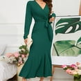thumbnail image 1 of UPPADA Robe de Cocktail pour Femmes à Manches Longues Robe d'Invitée de Mariage Fente Latérale Robe Formelle Évasée Taille Haute Robe de Fête Robe de Bal Robe de Cocktail jusqu'à 40 % de Rabais, 1 of 8