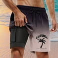 thumbnail image 2 of Kcolen Swim Trunks Men 5 Inch Elastic Waist Drawstring Swim Shorts Comfy Rash Guard Shorts for Men with Compression Liner Summer Beach Swimming Shorts for Men, 2 of 4