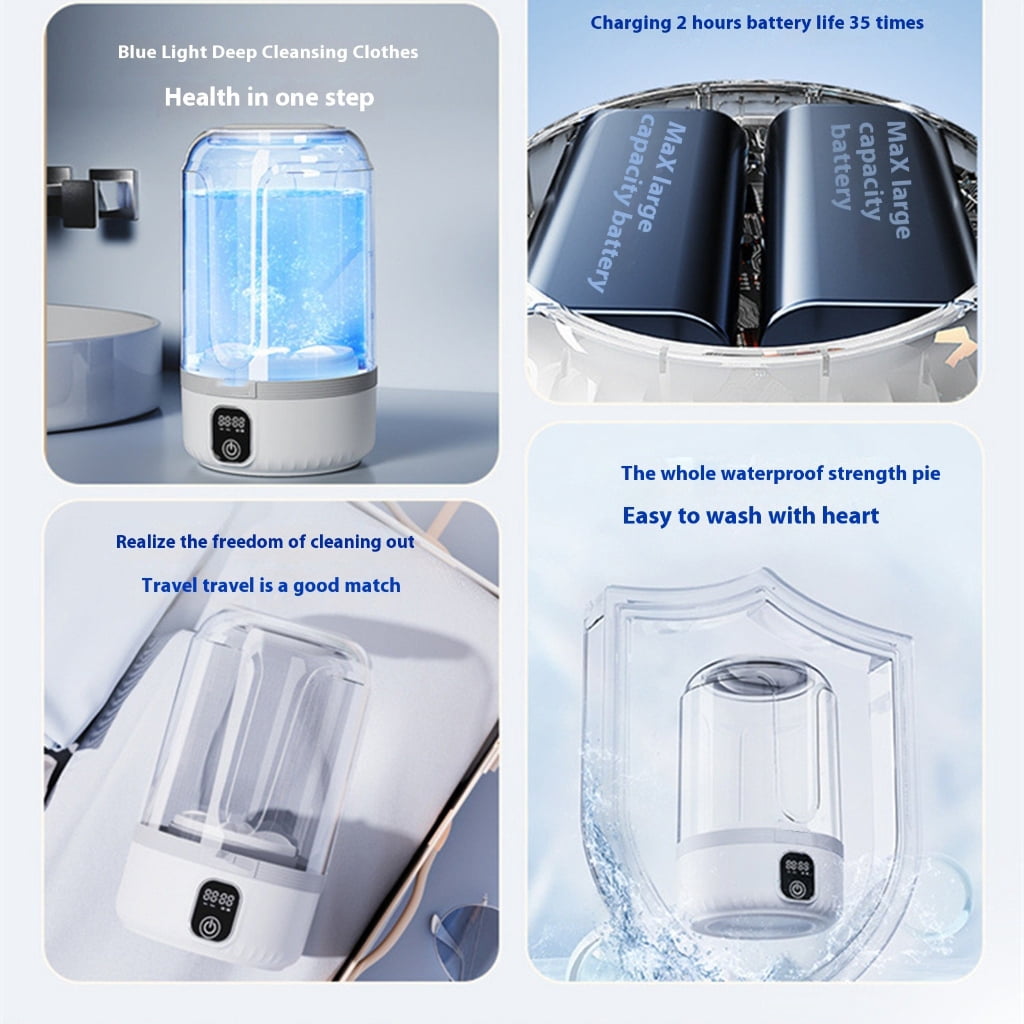 Miniature Rechargeable Clothes Washer for Delicates Socks and Towels Washing Machine Laundry Device
