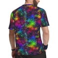 thumbnail image 2 of Rocae Bright Universe for Men's Mesh Quick-Dry Short Sleeve Workout T-Shirt,Mens Crew Neck Tee Lightweight Soft Classic T Shirts X-Small, 2 of 9