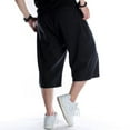 thumbnail image 5 of Ruiatoo Baggy Jeans Shorts for Men Denim Hip Hop Loose Fashion Skateboard Pants Black (109-1,Size 40), 5 of 5
