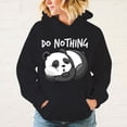 thumbnail image 5 of Sudadera con capucha unisex de moda con estampado de panda lindo que no hace nada, camisetas con capucha, ropa de calle, camisetas casuales, 5 of 5
