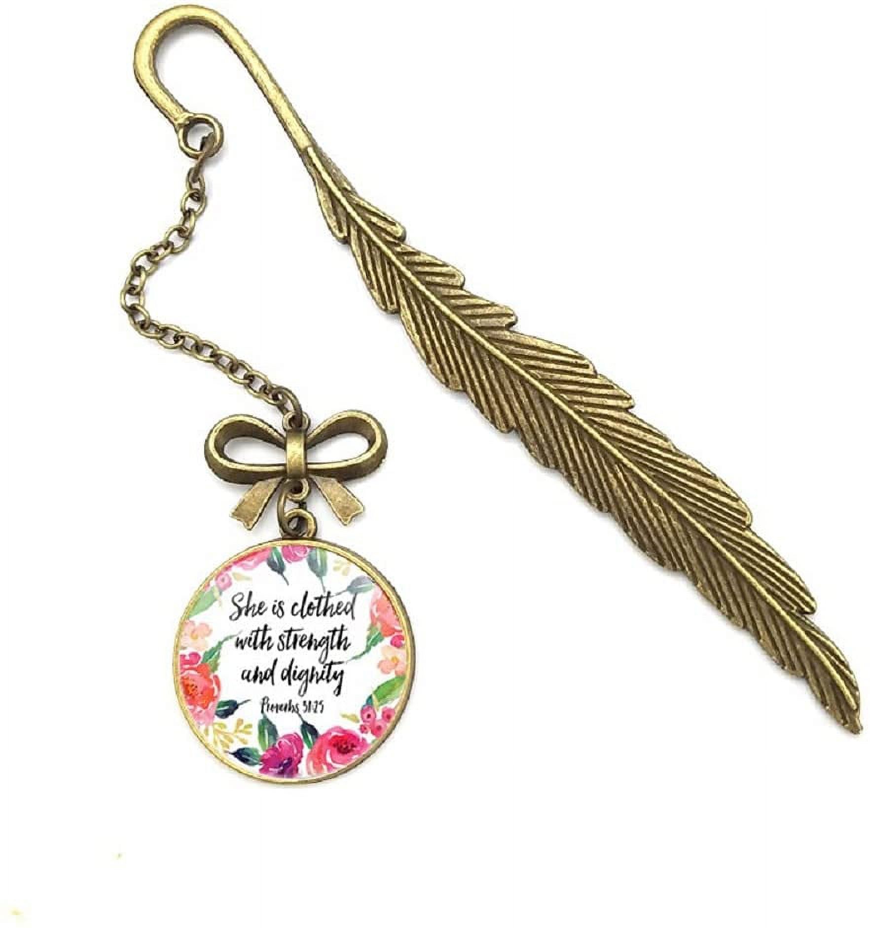 Bookmark Scripture Feather Inspirational Bookmarks Metal Bookmarks ...