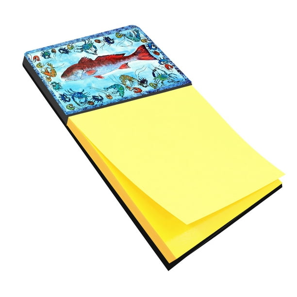 Carolines Treasures 8087SN Red Fish Sticky Note Holder, Large, multicolor