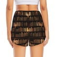 thumbnail image 2 of Lsque Bookshelves Printed Women's Running Shorts with Liner Pockets,Elastic Quick Dry Workout Athletic Gym Yoga Shorts,Womens High Waist Shorts-XX-Large, 2 of 9