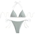 thumbnail image 1 of KIHOUT 2025 Women's Triangle Bikini Floral Printed Bikini Set Two Piece Summer Swimsuit Bathing Suits for Beach Pool Party, 1 of 7