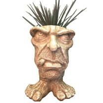 Homestyles Stone Wash 13 in. Uncle Carmine the Muggly Face Humorous Statue Planter Holds 5 in. Pot