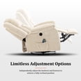 thumbnail image 6 of Korser Massage Swivel Rocker Recliner Chair with USB Ports Chenille for Living Room,Khaki, 6 of 8