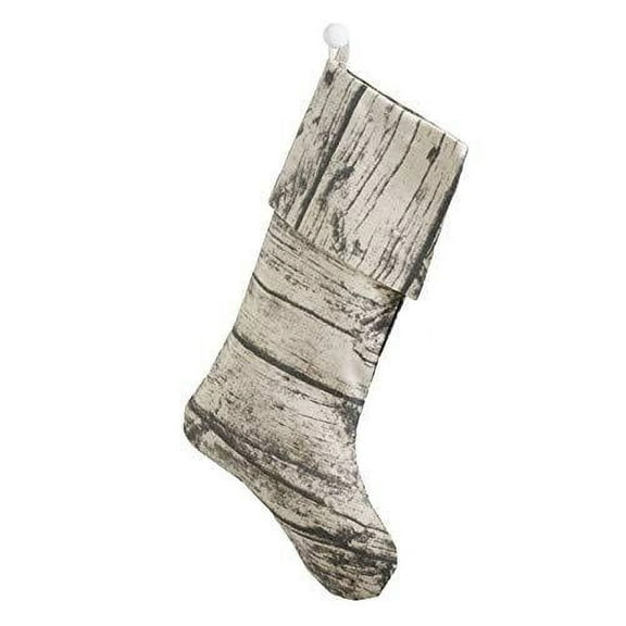 Fennco Styles Country Wood Grain Design Cotton Christmas Tree Skirt 58 x 58 Inch