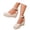 Beige, variant on Women's Squared Closed Toe Wedges Espadrilles Sandals Platform Ankle Strap Beach Sandals Brown 5