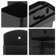 thumbnail image 3 of Wall Mounted Remote Controller Holder No Drilling Organizer for Storage Black ABS 2pcs, 3 of 9