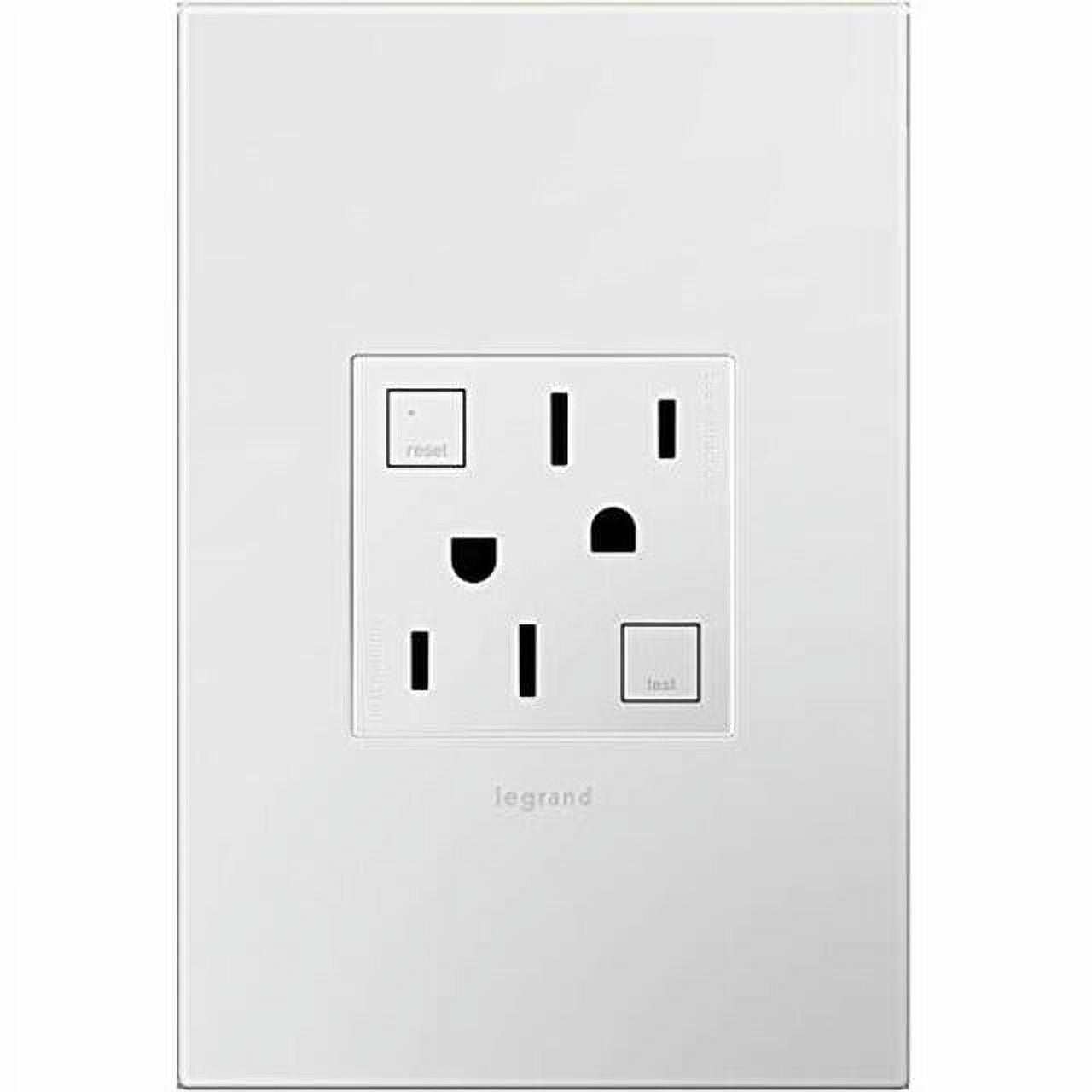 Adorne 15A White Tamper-Resistant Electrical Outlet