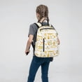 thumbnail image 5 of Naloa Farm Bee Cute Honey Print Lightweight DayBackpack Suitable for school, work, shopping, travel, etc., 5 of 5
