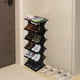 thumbnail image 1 of Zapatero Pequeño, Armario de Plástico de 3 Niveles, Extraíble y Lavable, Negro, Tamaño Compacto 27X26X16,5 Cm, Fácil de Montar para La Entrada, El Armario o El Dormitorio., 1 of 6
