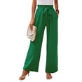 thumbnail image 3 of Pantalones de Salón Anchos para Mujer, Color Verde, Talla XL, 3 of 8