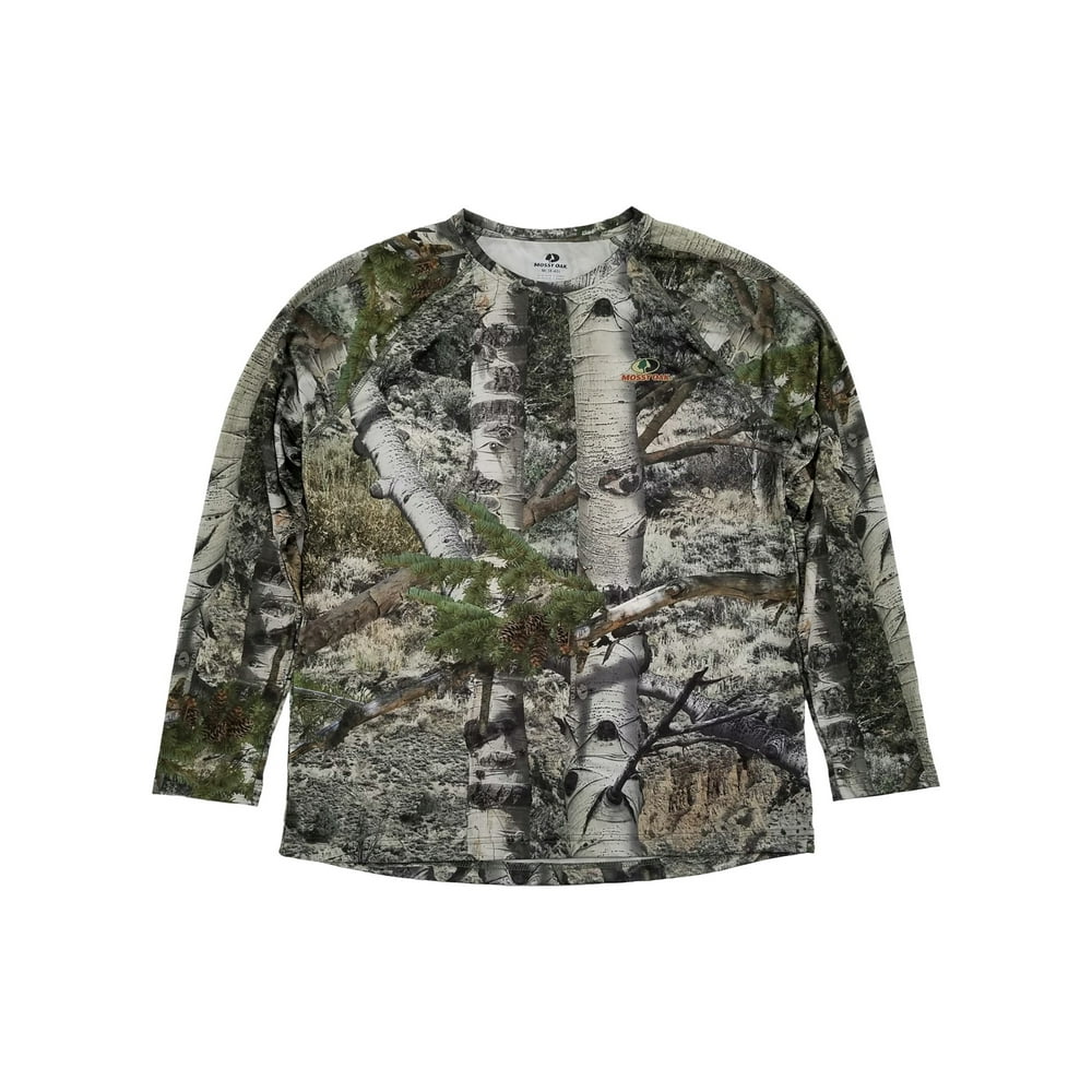 Mossy Oak Mens Mountain Country Camouflage Insect Repellent Long Sleeve ...
