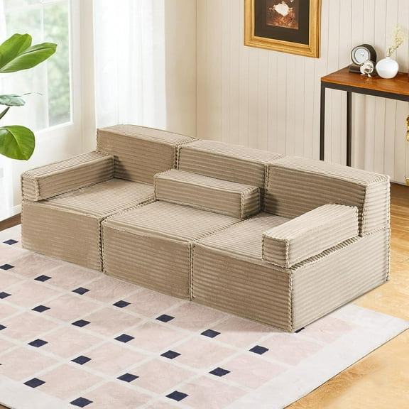 Modular Sectional Sofa U L Shaped, No Assembly Cloud Couch Plush Deep Seat, Living Room Furniture Boneless