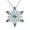 Blue, variant on CFIOZYOS Women's 925 Sterling Silver Blue Crystals Snowflake Pendant Fashion Necklace Collarbone Chain