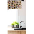 thumbnail image 3 of Ambesonne Floral Window Valance, Hand Drawn Sunflower Art, 54" X 18", Dark Brown Multicolor, 3 of 3