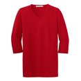 thumbnail image 3 of Discontinued  Port Authority ®  Ladies Silk Touch Maternity 3/4-Sleeve V-Neck Shirt. L561m 3Xl Red, 3 of 4