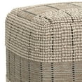 thumbnail image 4 of Simpli Home Elmer 18 inch Wide Contemporary Square Pouf in Natural and Grey Handwoven Jute and Cotton, 4 of 8