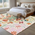 thumbnail image 5 of 8x10 Area Rugs for Living Room, Beige Boho Non Slip Area Rugs for Kitchen Bedroom Entryway, Retro Ethnic Shabby Colorful Floral Patterned Washable Carpet Runner Rug Floor Mats for Bedroom Home Decor, 5 of 9