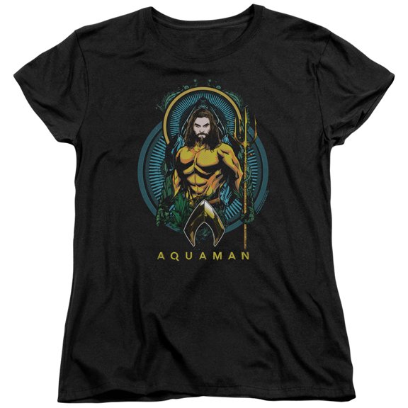 Aquaman Movie - Aqua Nouveau - Women's Short Sleeve Shirt - Large