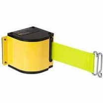 Lavi Industries Warehouse Retractable Belt Barrier Adj. Mount Yellow Case W/18'