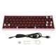 thumbnail image 1 of Teclado mecánico de 61 teclas, Kit DIY, compatible con inalámbrico 2,4G BT 3,0 5,0 tipo C, Teclado mecánico Modular con cable para jugar con RGB, 1 of 8
