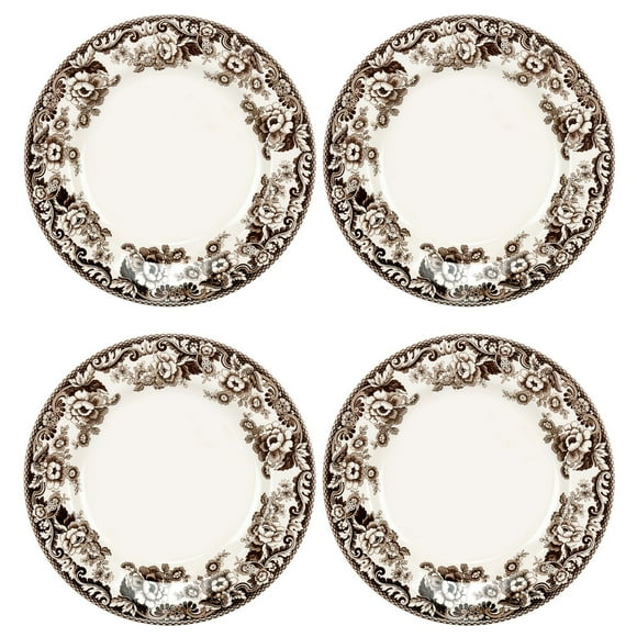 Spode Delamere Dinner Plate, Set of 4, 10.5†| Perfect for Thanksgiving and Other Special Occasions | Made in England from Fine Earthenware | Microwave and Dishwasher Safe