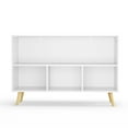 thumbnail image 6 of PORKISS Bookshelf for Kids, Wood Kids Bookcase with Collapsible Fabric Drawers, Freestanding Toy Organizer, Modern Toy Storage for Children's Room, Living Room, White/Pink, 6 of 12