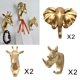 thumbnail image 1 of Gancho de Resina Soledad Montaje en Pared Gold Jiraffe, 1 of 10