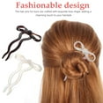 thumbnail image 6 of OFFIGAM 2-Pack French U-Shaped Hair Pins with Bow Design for Women, Perfect for Buns, Updos, and Hair Styling Accessories, 3.93x2.63x0.04in, 6 of 10