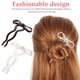 thumbnail image 5 of BRIGHTFUFU Horquillas francesas para el cabello, horquilla con lazo en forma de U para estilizar el cabello, horquilla con lazo, accesorios para el cabello para moños y recogidos, 2 uds., 5 of 7