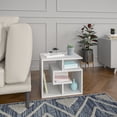 thumbnail image 3 of Ada Home Decor Furniture White 3 Tier Briscoe Modern Side Table, 3 of 6